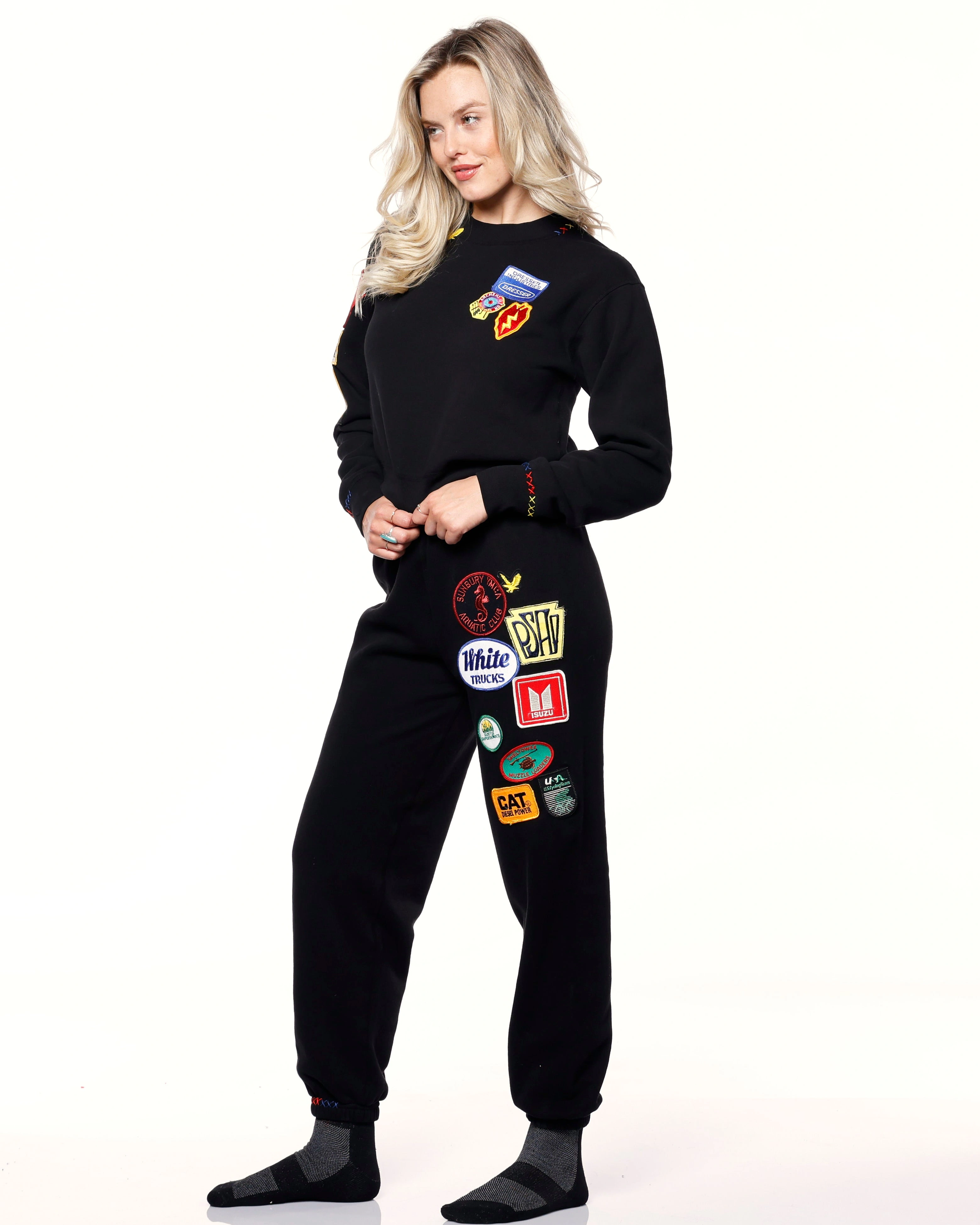 All Patched Up Black Sweatpants
